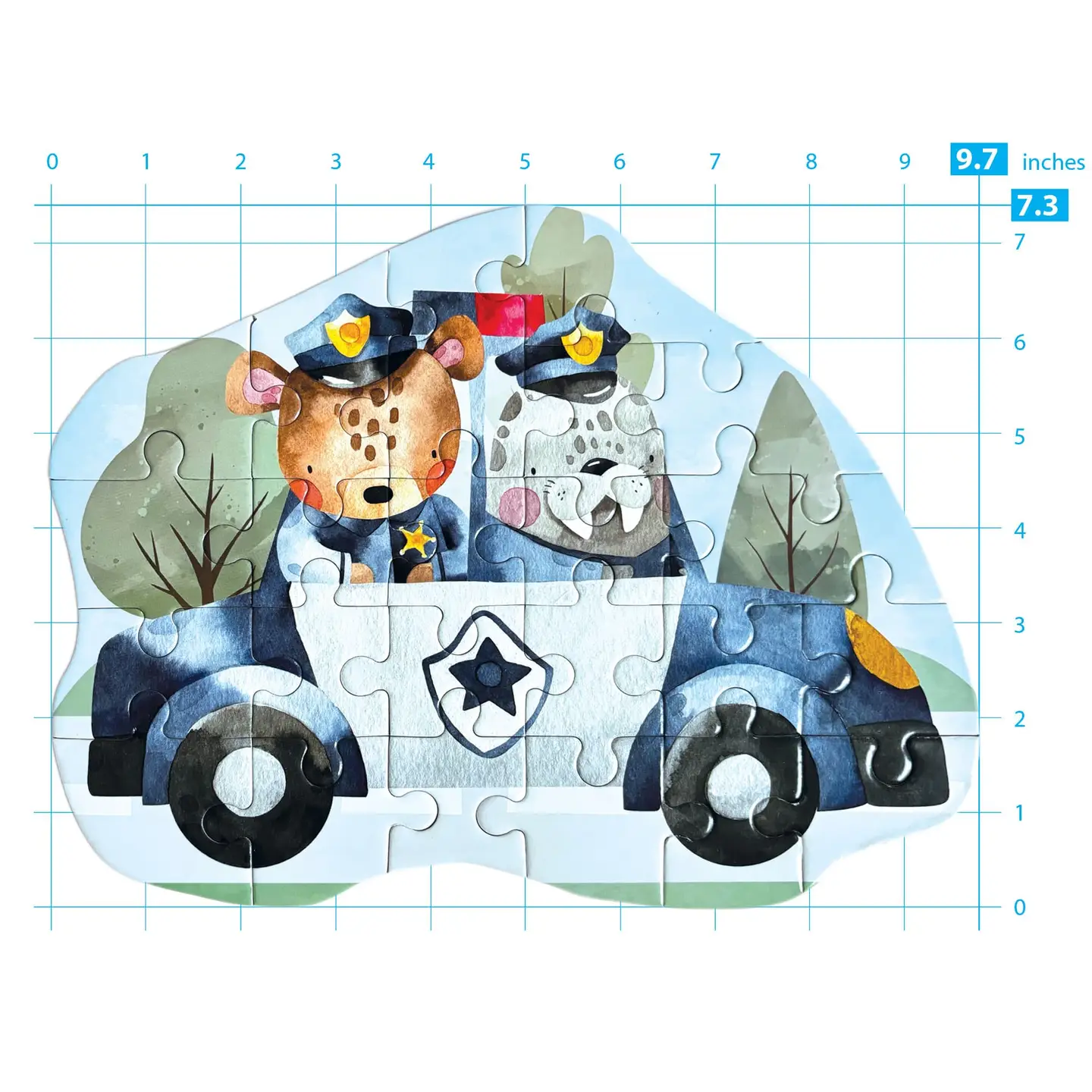 Double-sided Mini Puzzle: Police & Fire 24pc