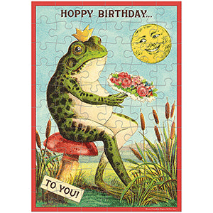 Happy Birthday Frog Puzzle Greeting Card 60pc