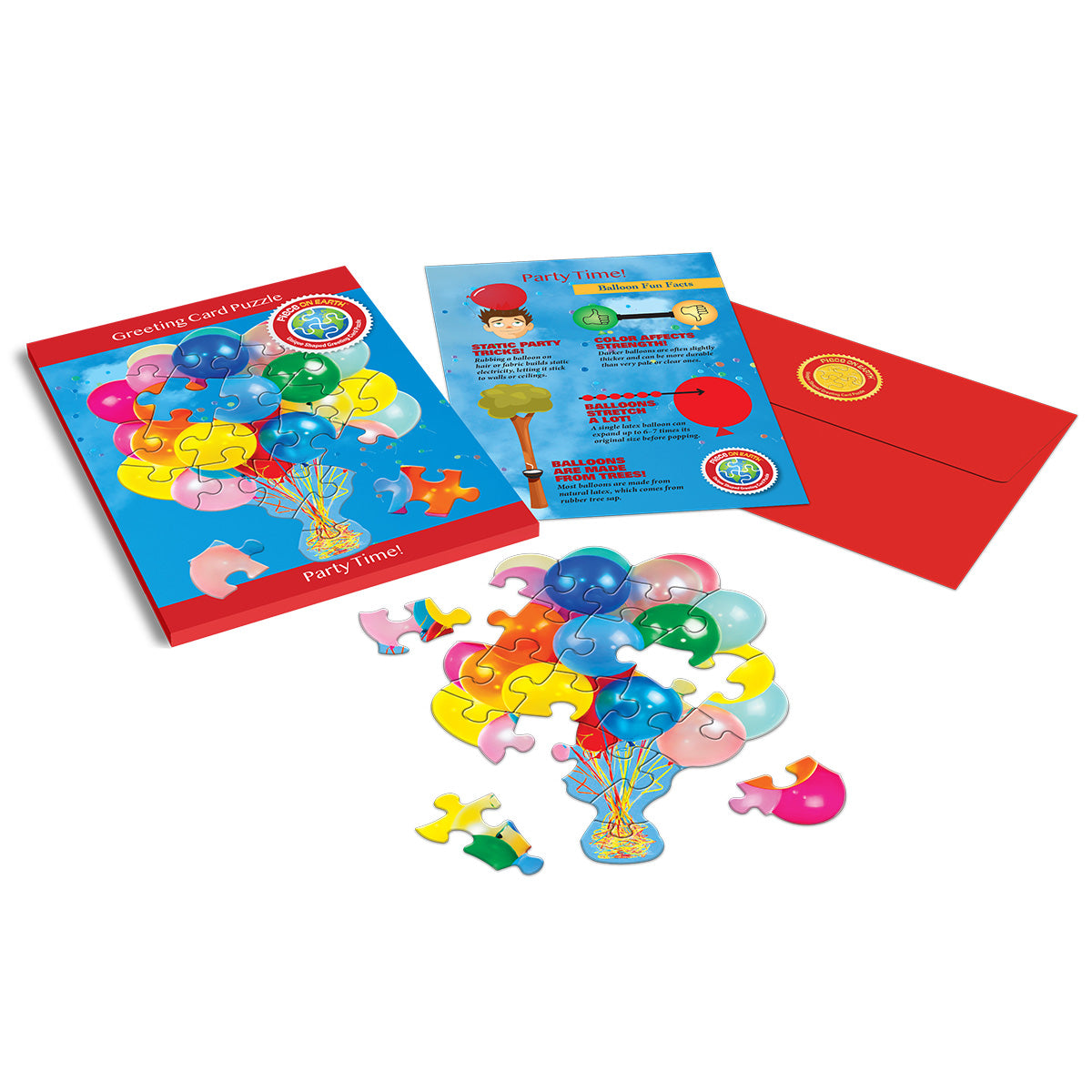Balloons Greeting Card Jigsaw Puzzle