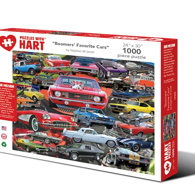 Boomers' Favorite Cars Puzzle By Steve Smith 1000pc