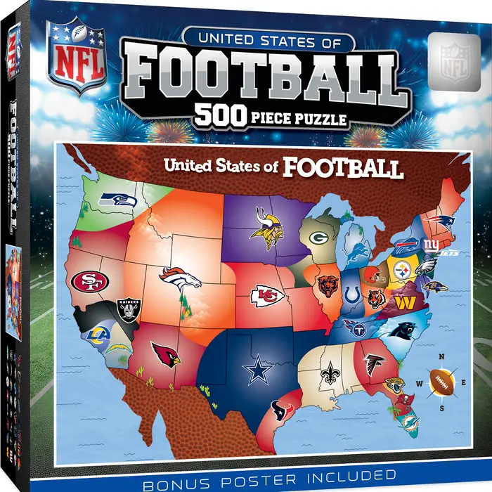 National Football League Map 500pc
