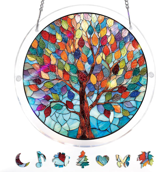 Acrylic Jigsaw: Tree of Radiant Glass 83pc