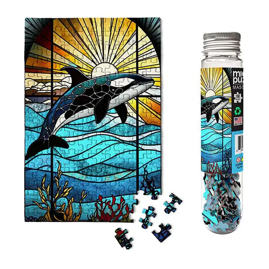 Stained Glass Orca Micro Tube 150pc