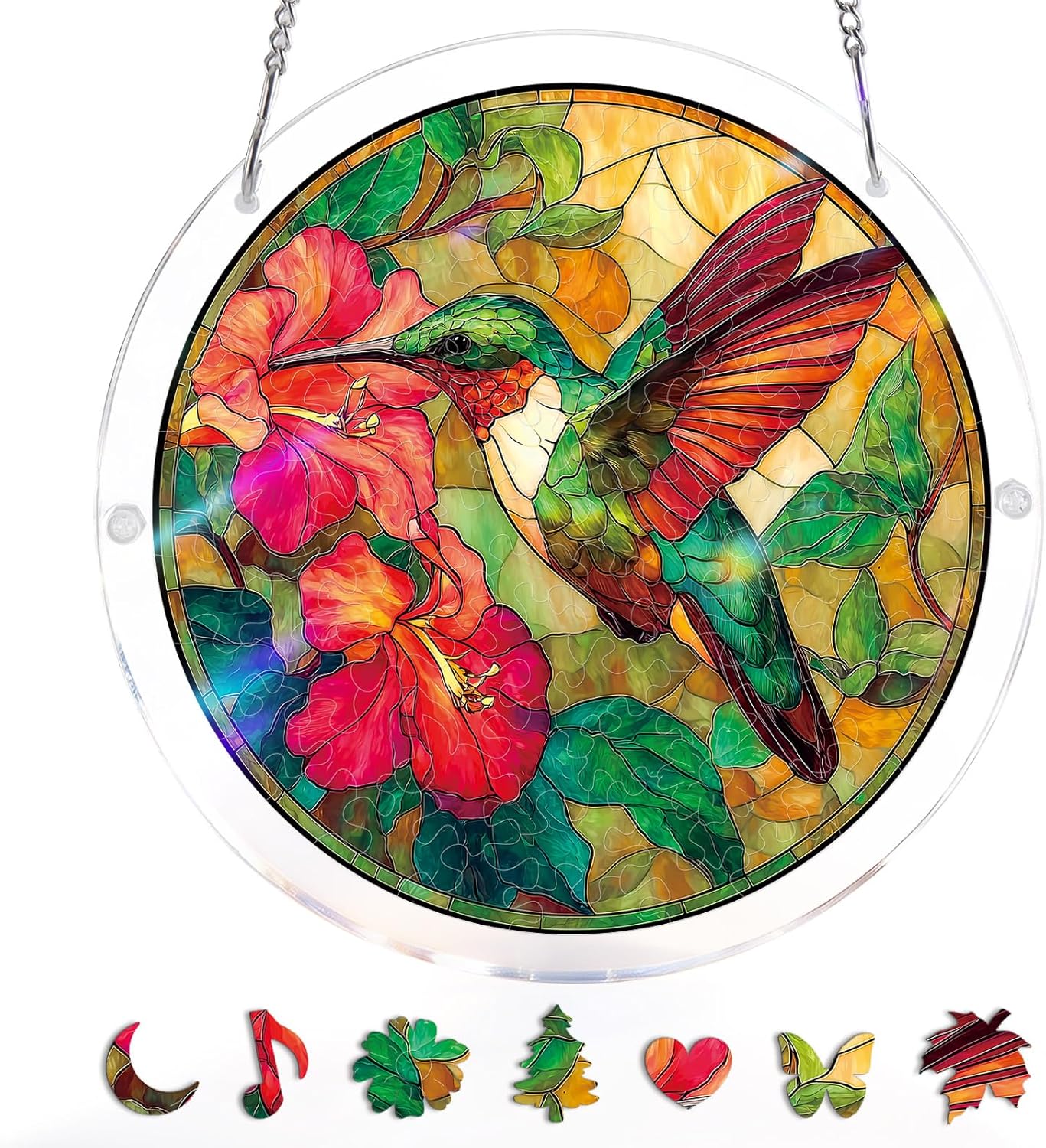 Acrylic Jigsaw: Emerald Flame Hummingbird 83pc
