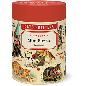 Vintage Cats Mini Puzzle 240pc