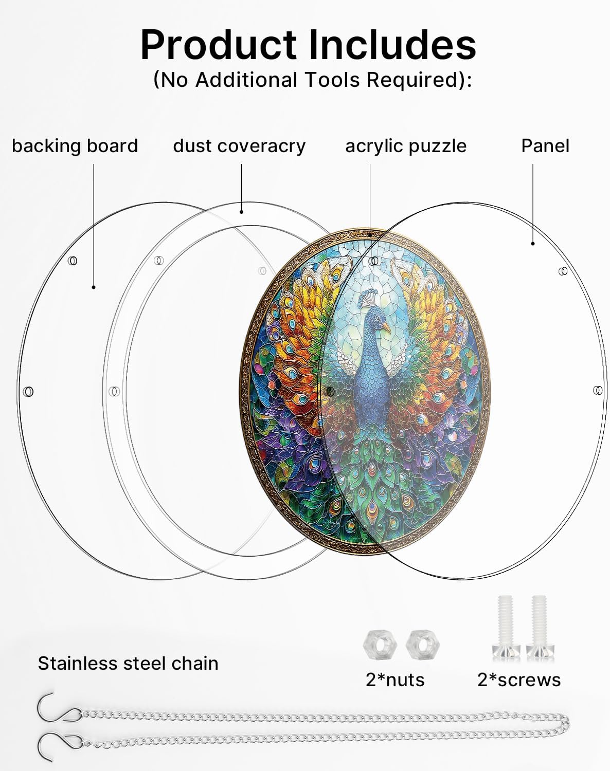 Acrylic Jigsaw: Peacock of Radiance 83pc