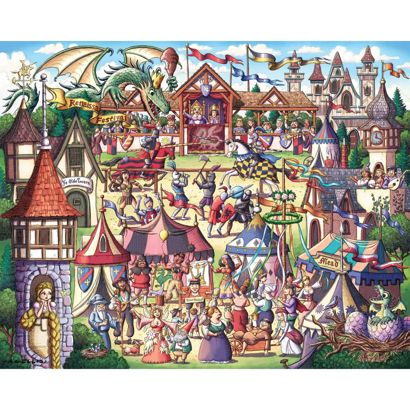 Renaissance Fair Personal Puzzle 210pc