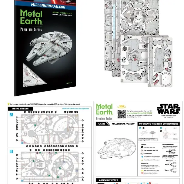 Metal Earth Premium Series Star Wars Color Millennium Falcon