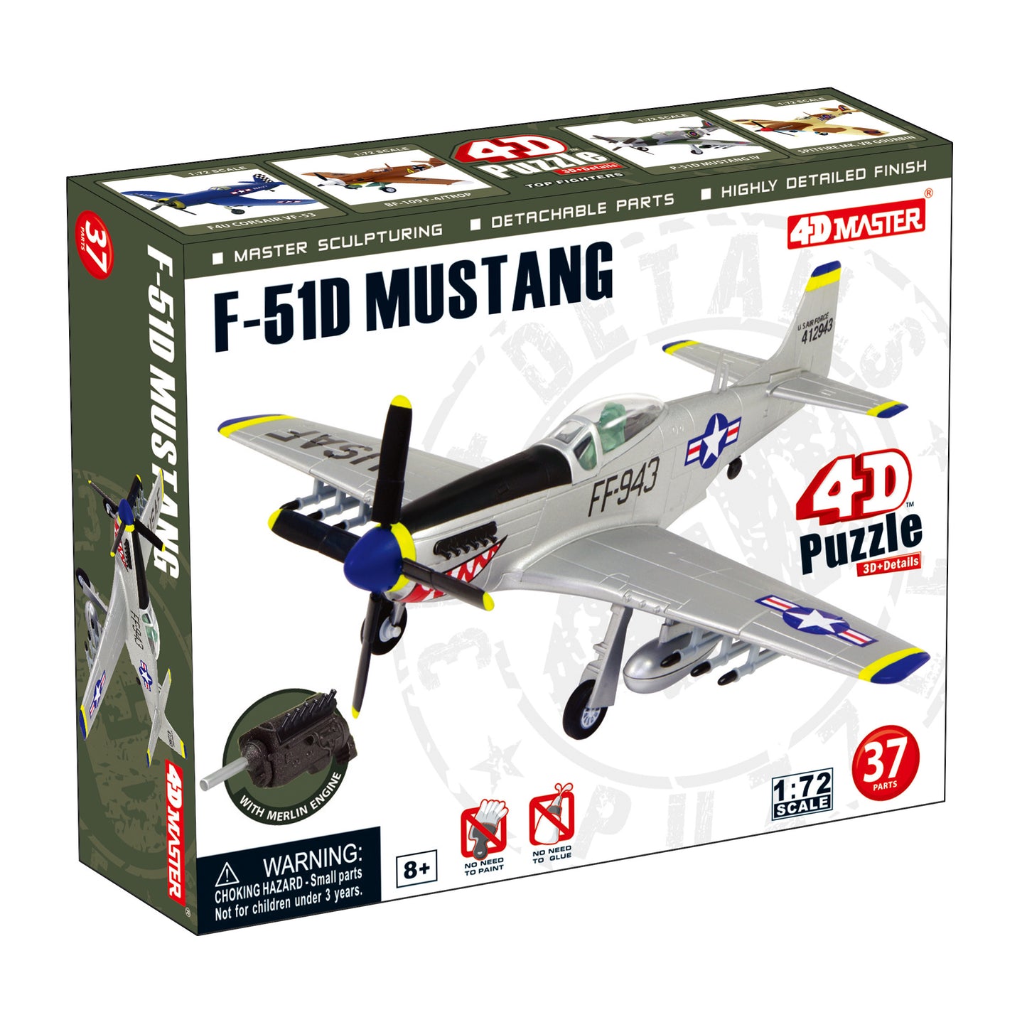 4D F-51D Mustang 37pc