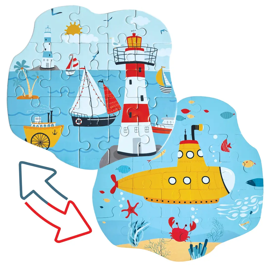 Double-sided Mini Puzzle: Ocean 23pc