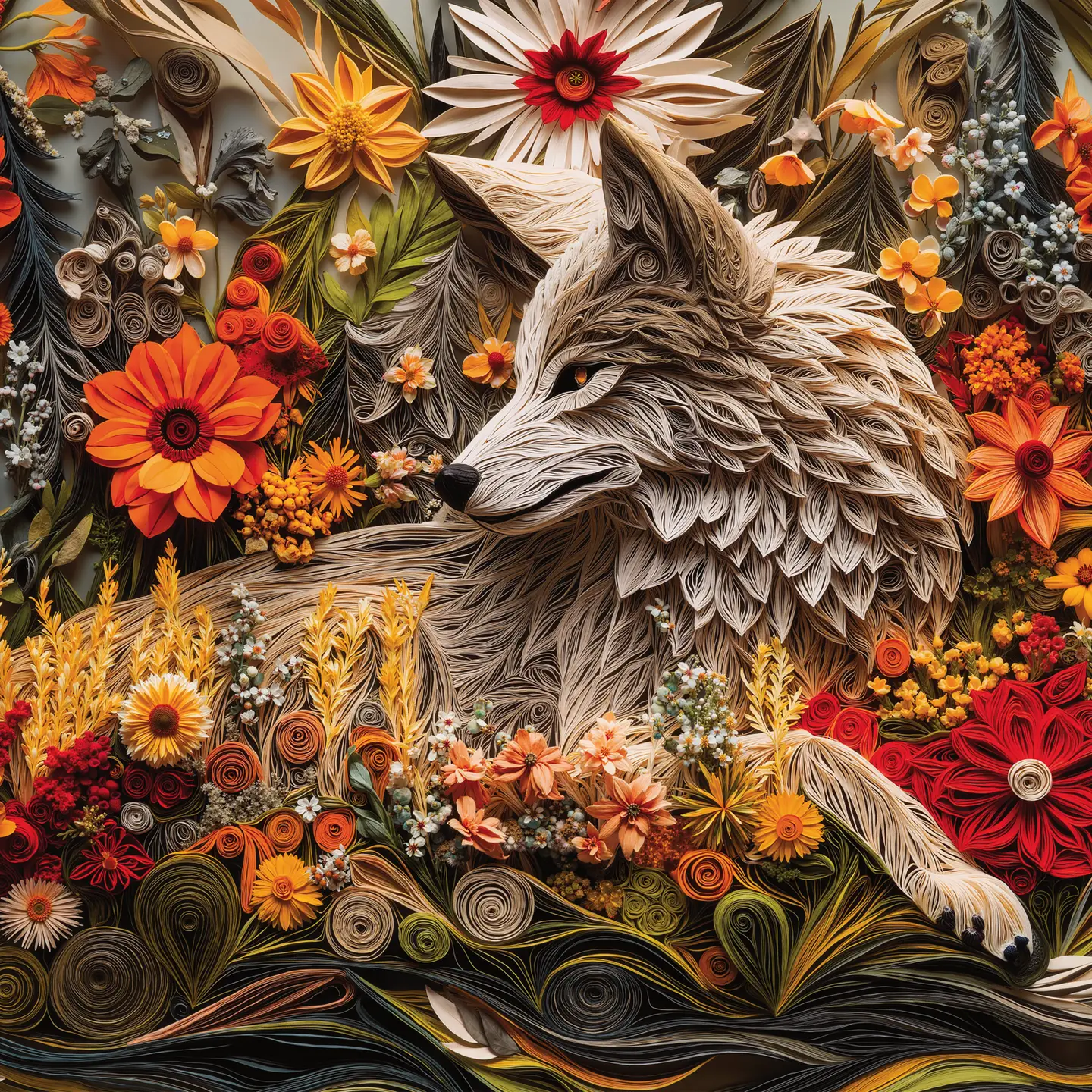 Wildflower Wolf 1000pc