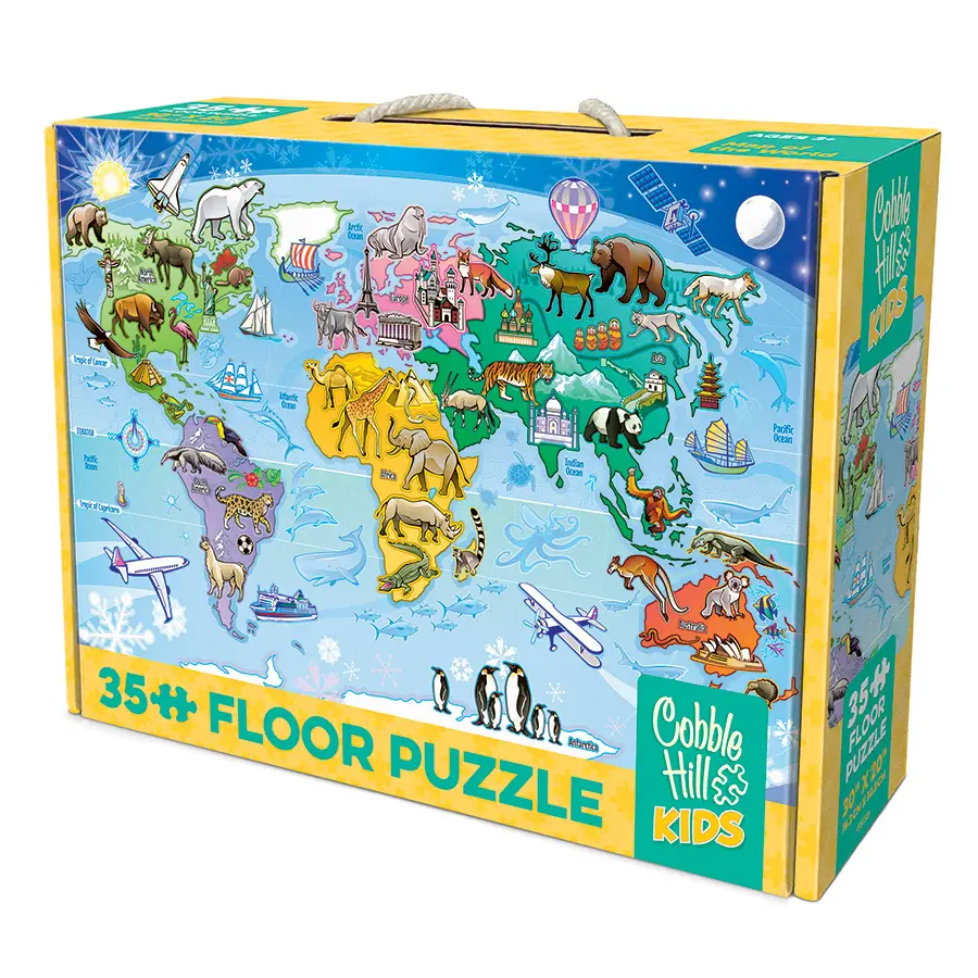 Map of the World (Floor) 35pc