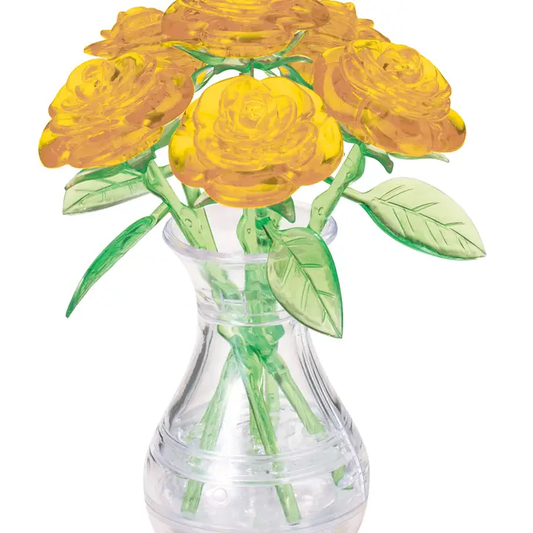 Crystal Puzzle - Yellow Roses in a Vase