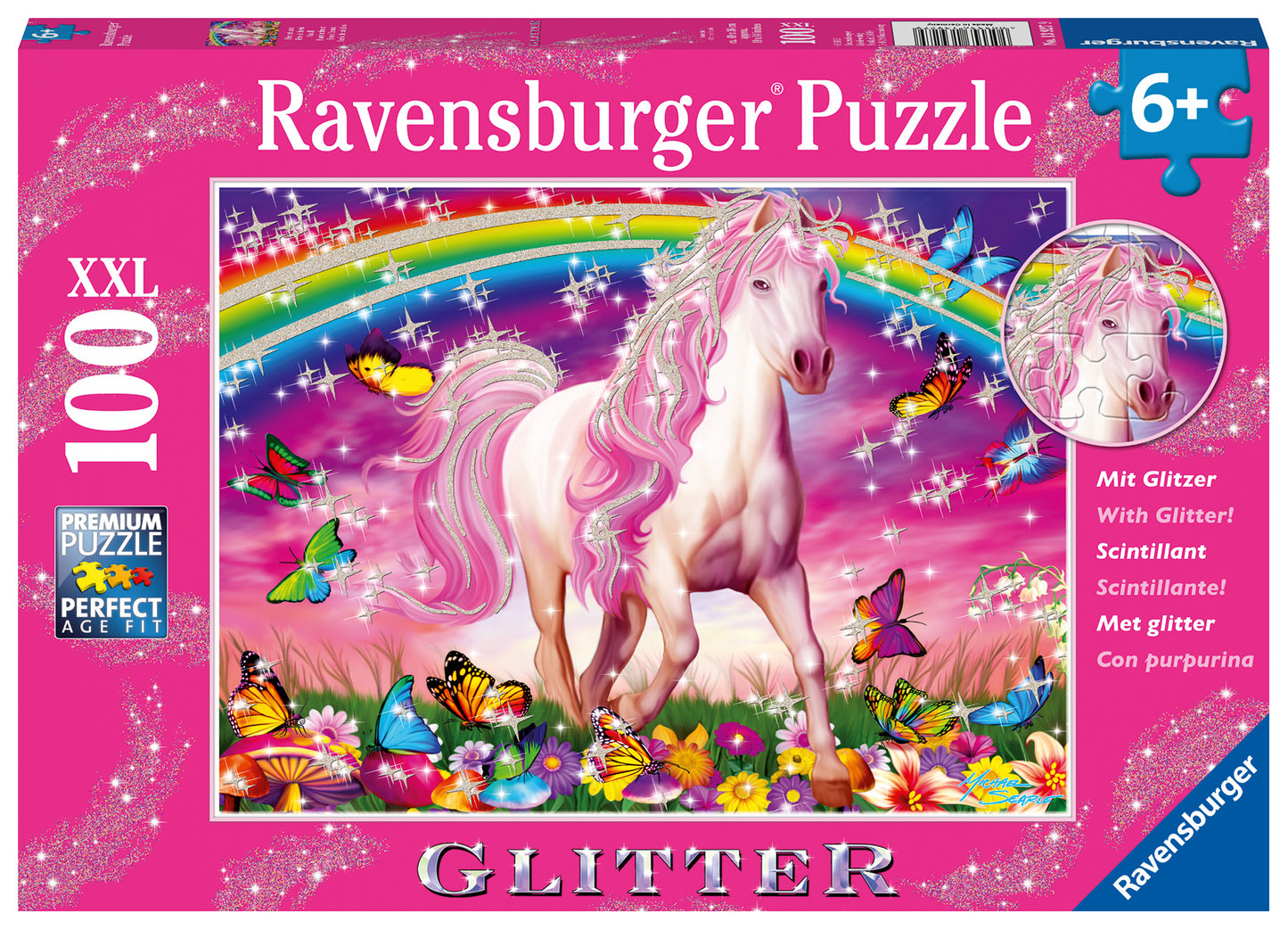 Horse Dream Glitter Puzzle 100pc