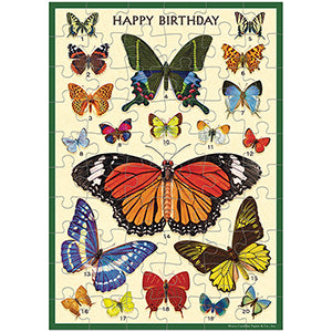 Happy Birthday Butterflies Puzzle Greeting Card 60pc