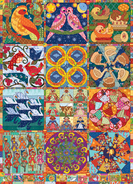 Twelve Days of Christmas Quilt 1000pc