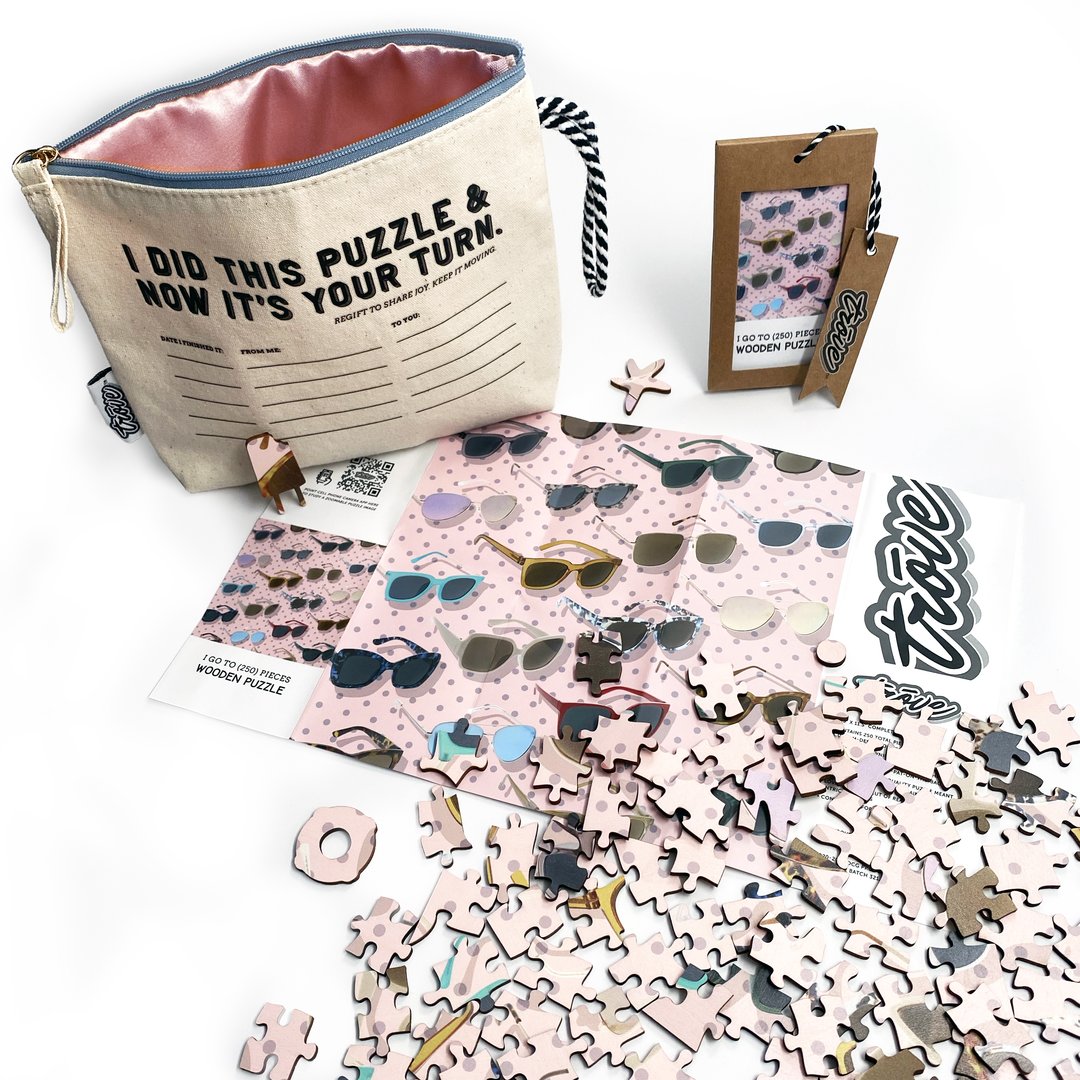 Wooden Puzzle in Pouch: Peepers 250pc