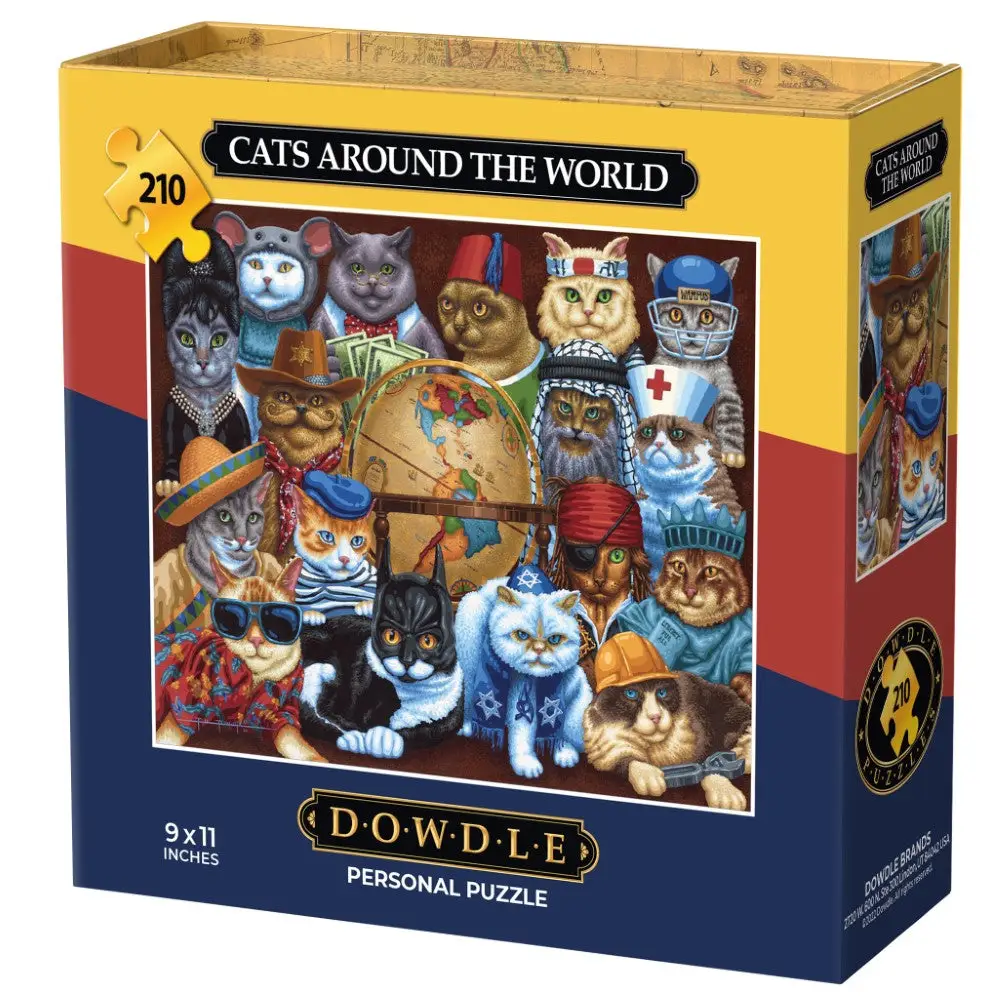 Dowdle: Cats Around the World Personal Puzzle 210pc