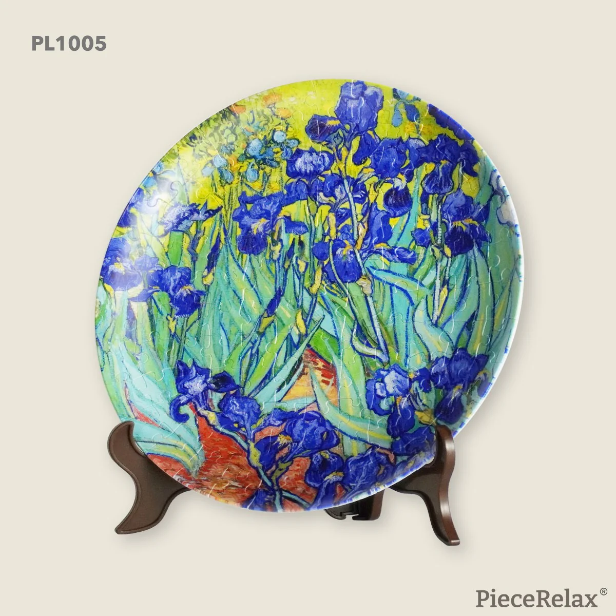 3D Puzzle Plate: Irises 124pc