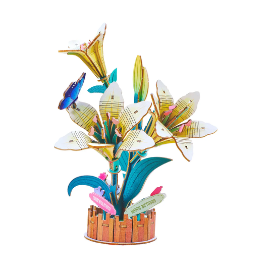 Wooden Flower: Lily Bloom Set