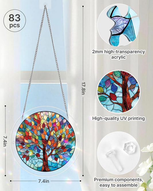 Acrylic Jigsaw: Tree of Radiant Glass 83pc