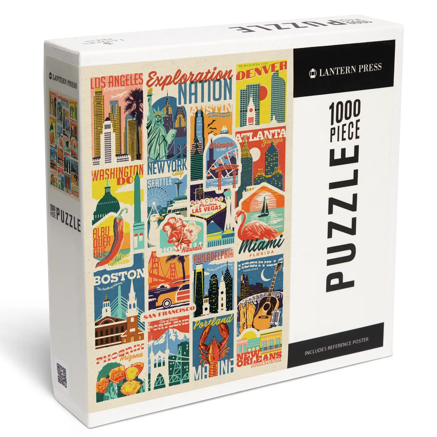 Woodblock Cities Collage 1000pc