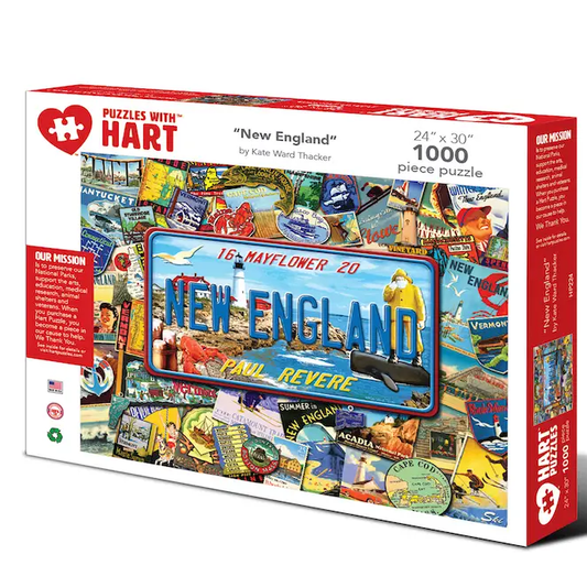 New England 1000 Piece Puzzle By Kate Ward Thacker 1000pc