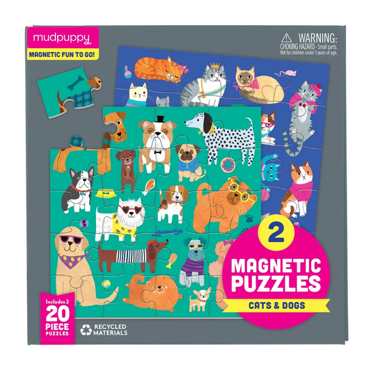 Cats & Dogs Magnetic Puzzle 2x20pc