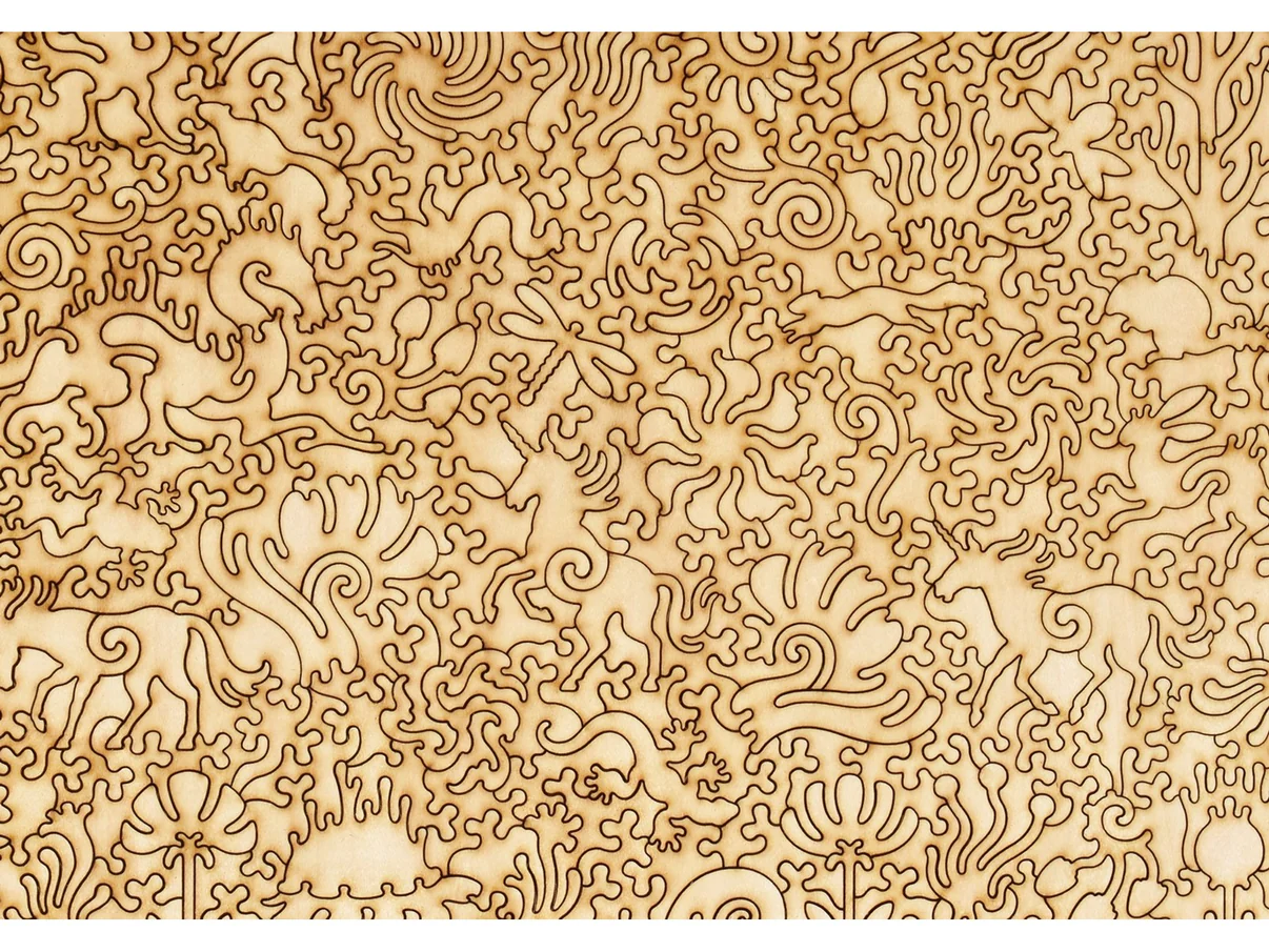 Three Unicorns by a Tree 406pc