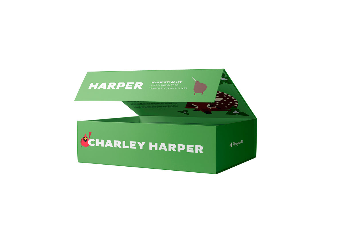 Charley Harper Double-Sided Jigsaw Puzzle Set 2x120pc