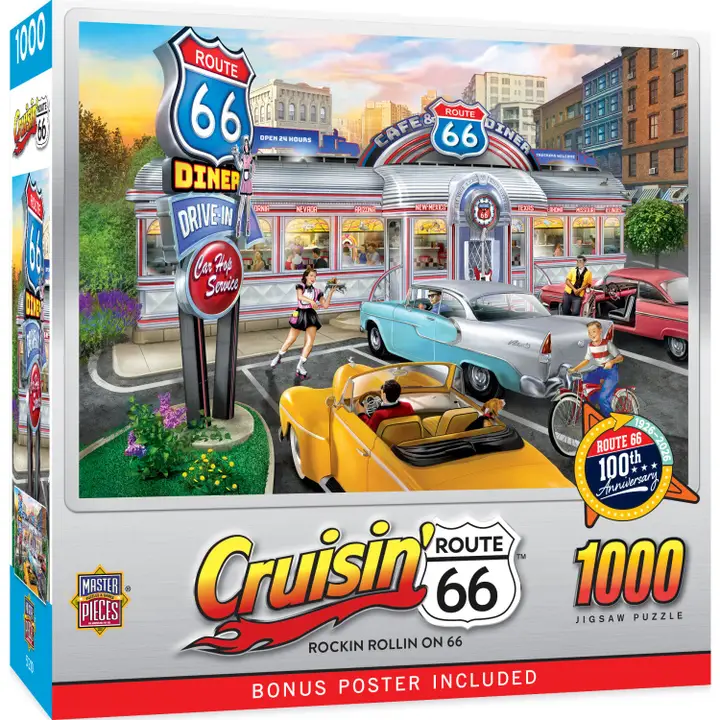 Cruisin' Route 66 - Rock'n Roll'n on 66 1000pc