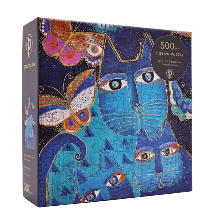 Blue Cats & Butterflies 500pc