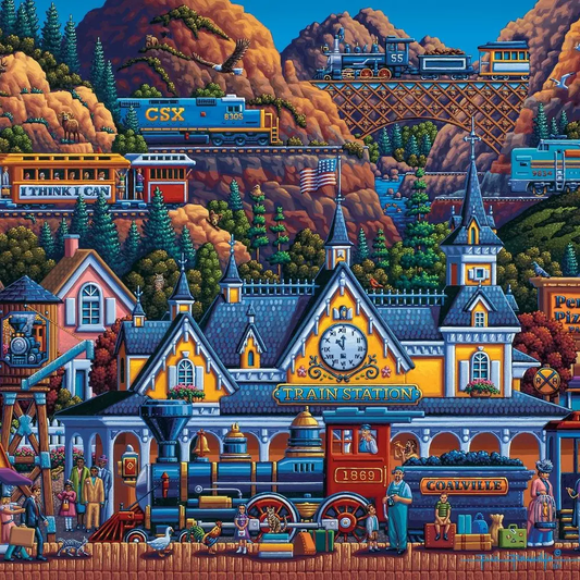 Dowdle: Train Station Personal Puzzle 210pc