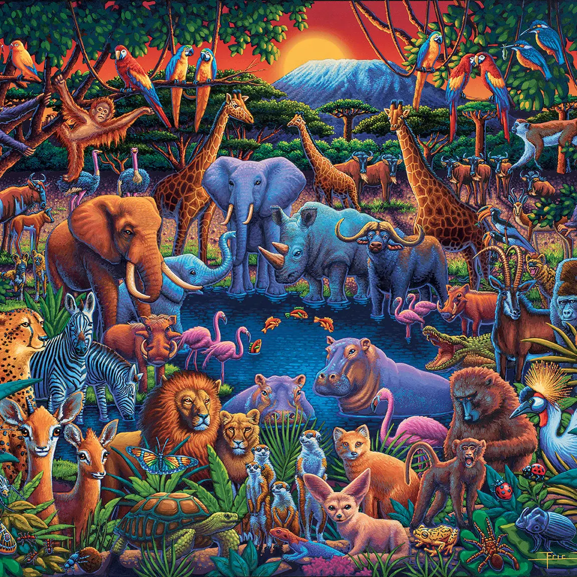 Dowdle: Wild Africa Personal Puzzle 210pc