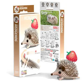 Eugy 3D Wood Puzzle: Hedgehog
