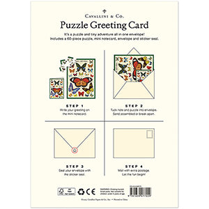 Happy Birthday Butterflies Puzzle Greeting Card 60pc