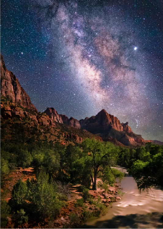 Milky Way Mountainscape, Zion National Park