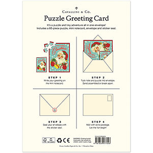 Christmas Santa Puzzle Greeting Card 60pc