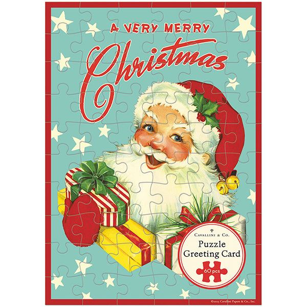 Christmas Santa Puzzle Greeting Card 60pc