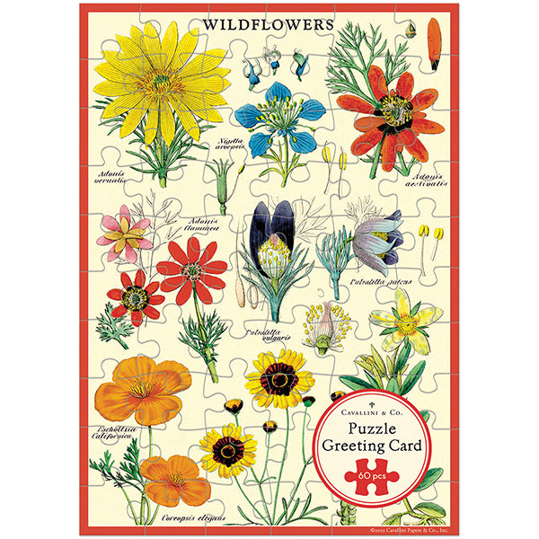 Wildflowers Puzzle Greeting Card 60pc