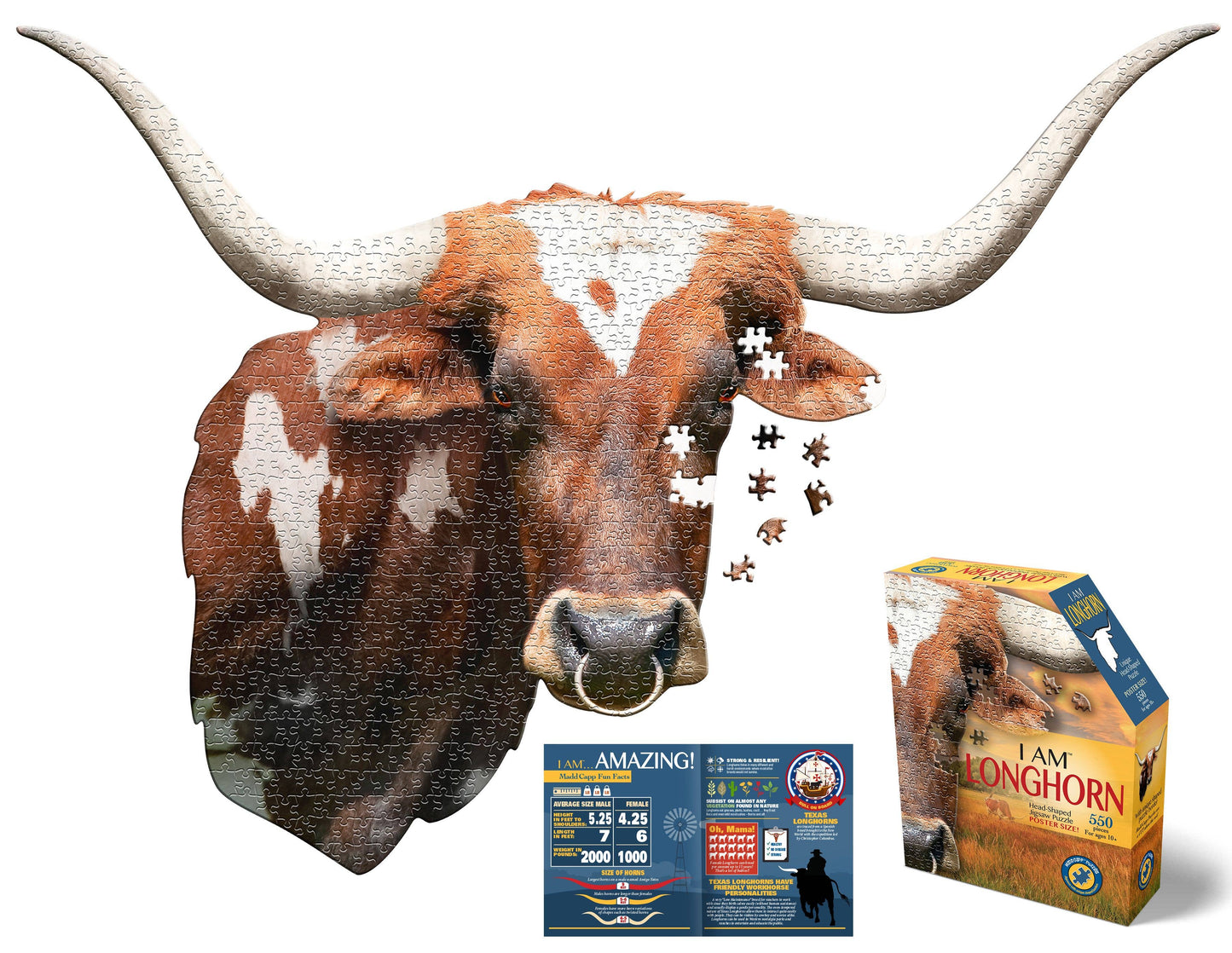 I AM Longhorn - Shaped 550pc