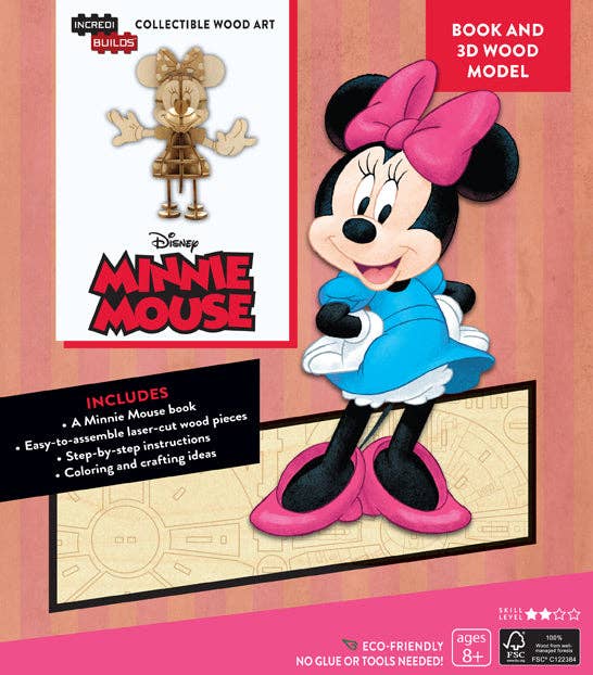 Disney: Minnie Mouse Book and 3D Wood Model