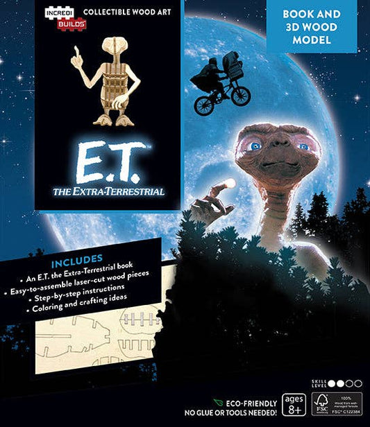 E.T. the Extra-Terrestrial Book and 3D Wood Model