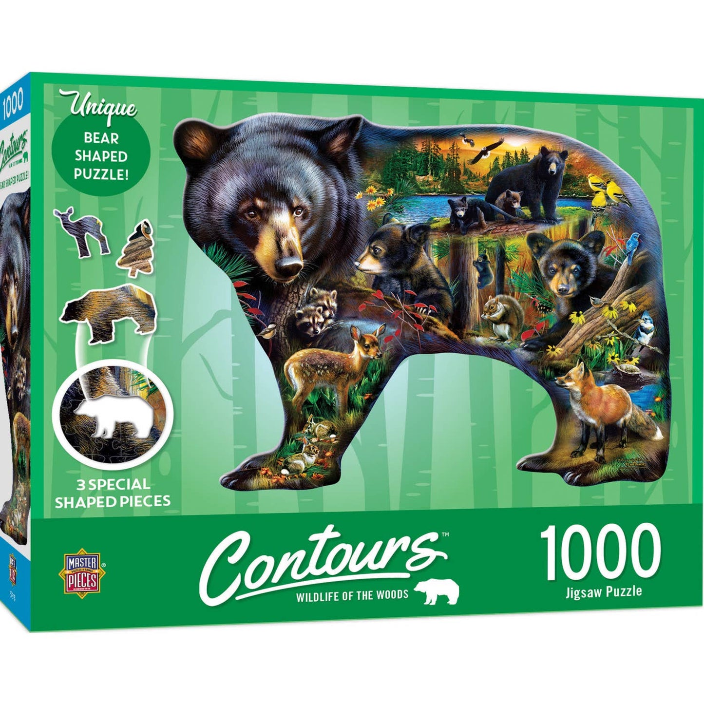 Wildlife of the Woods Bear Shaped 1000pc
