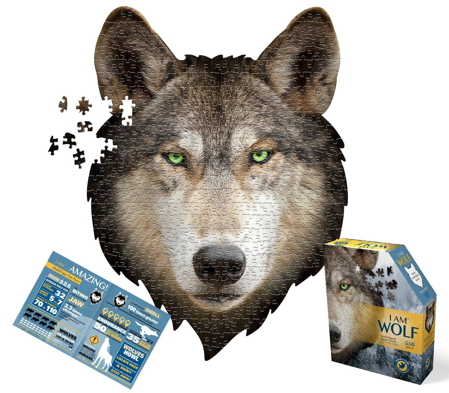 I AM Wolf - Shaped 550pc